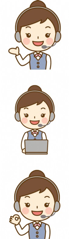 卡通可爱扁平化人物表情图宣传设计矢量素材