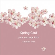 春天促销广告春天粉色花卉背景设计
