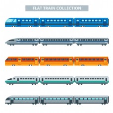 SPA插图手绘各种火车机车高铁插图