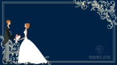 欧式花纹背景婚礼背景