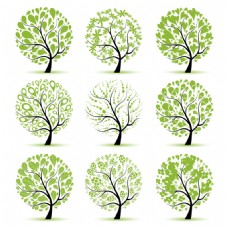 欧美矢量树木元素设计