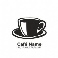 咖啡杯精美时尚咖啡店铺logo设计矢量源文件
