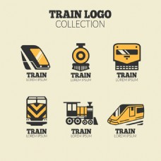 黑色橙色火车标志logo