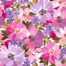 矢量花卉手绘水彩花卉图案矢量素材下载