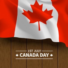 写实加拿大国旗木纹背景