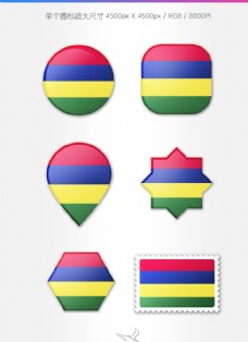 毛里求斯国旗图标