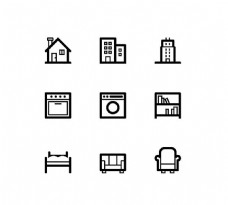 室内建筑图标icon