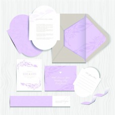PSD花纹1紫色花纹婚礼请贴图片1