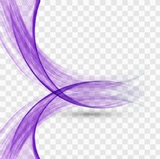 紫色波浪形状效果素材