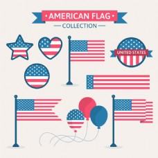美国国旗装饰图形元素
