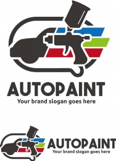 自动喷漆行业标志设计矢量素材
