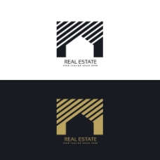 现代优雅的房地产标志logo