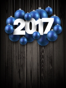 2017蓝色气球背景素材