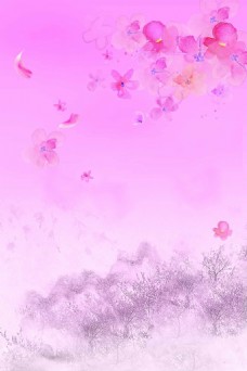 粉红色桃花花瓣背景
