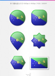 澳大利亚圣诞岛国旗图标