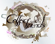素描手绘风格咖啡素材组合矢量源文件图标