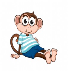 卡通动物猴子EPS
