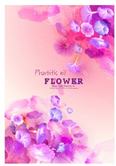 矢量粉色花卉装饰背景