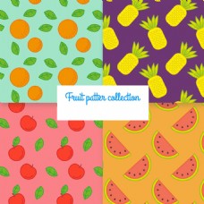 四个不同水果装饰图案