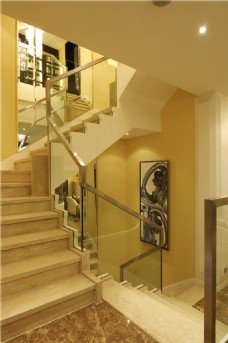 现代式楼梯现代美式别墅楼梯效果图