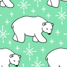 可爱小白熊白色小熊可爱卡通矢量底纹素材