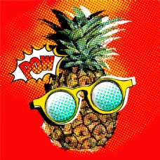 卡通菠萝戴眼镜的菠萝图片2
