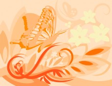 蝴蝶花纹背景设计