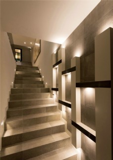 楼梯设计现代时尚楼梯背景墙设计图