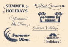 旅行海报复古夏季标题