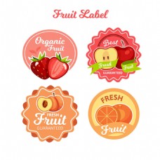 圆形素材圆形水果标签图标素材