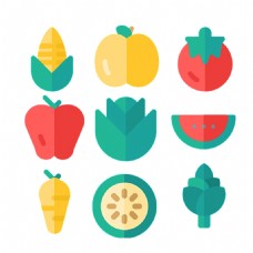 素材瓜果西瓜水果食物食品icon图标素材