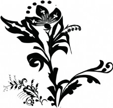 花卉剪影花纹设计