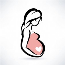 创意孕妇标志设计矢量素材下载
