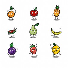 神奇的水果神奇有趣的水果人物表情图标