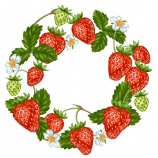 水果草莓花环