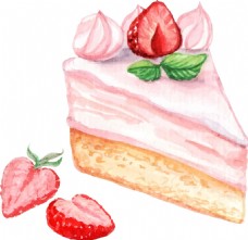 手绘草莓蛋糕
