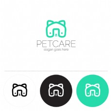 宠物元素徽标logo设计