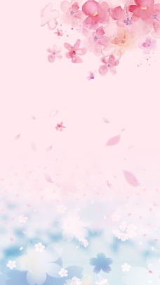商业海报背景粉色浪漫花瓣母亲节情人节活动折扣海报背景