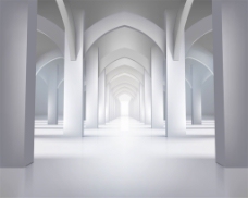 白色拱形建筑室内设计图片