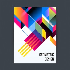 海报设计彩色抽象几何图案设计海报