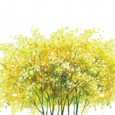 唯美黄色大树