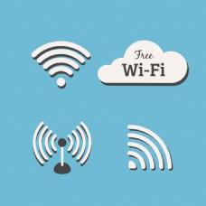 各种WiFi符号平面设计素材