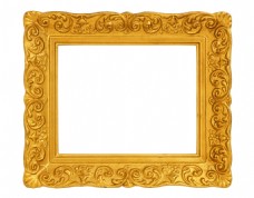 欧式花纹背景金色欧式画框图片