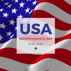 美国独立日写实设计国旗背景