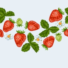 手绘草莓背景