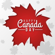 加拿大国庆日红色枫叶背景