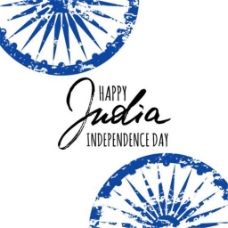 印度独立日水彩背景矢量素材下载
