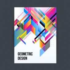 抽象设计彩色抽象几何图案设计海报