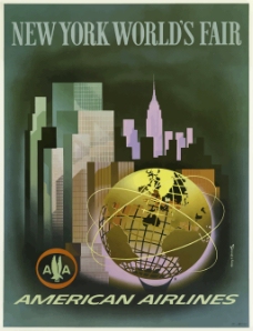 复古海报纽约世界博览会