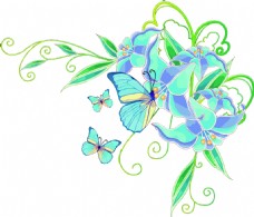 蝴蝶花纹素材图案设计